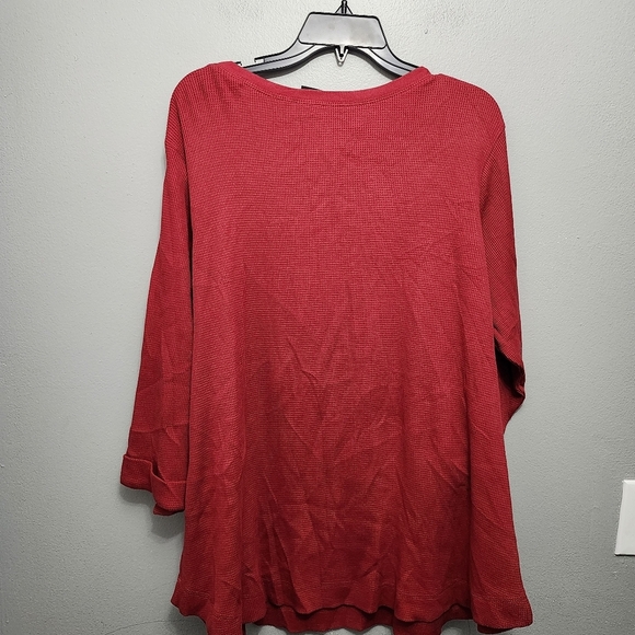 Avenue women's thermal blouse top size 22/24 red new without tags - Picture 7 of 8